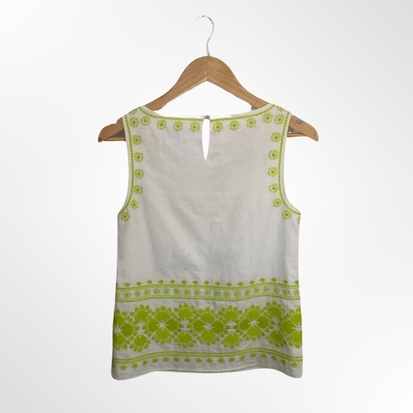 VINEYARD VINES Caribbean Floral Embroidered Linen Tank Top Size 0 - Picture 2 of 8